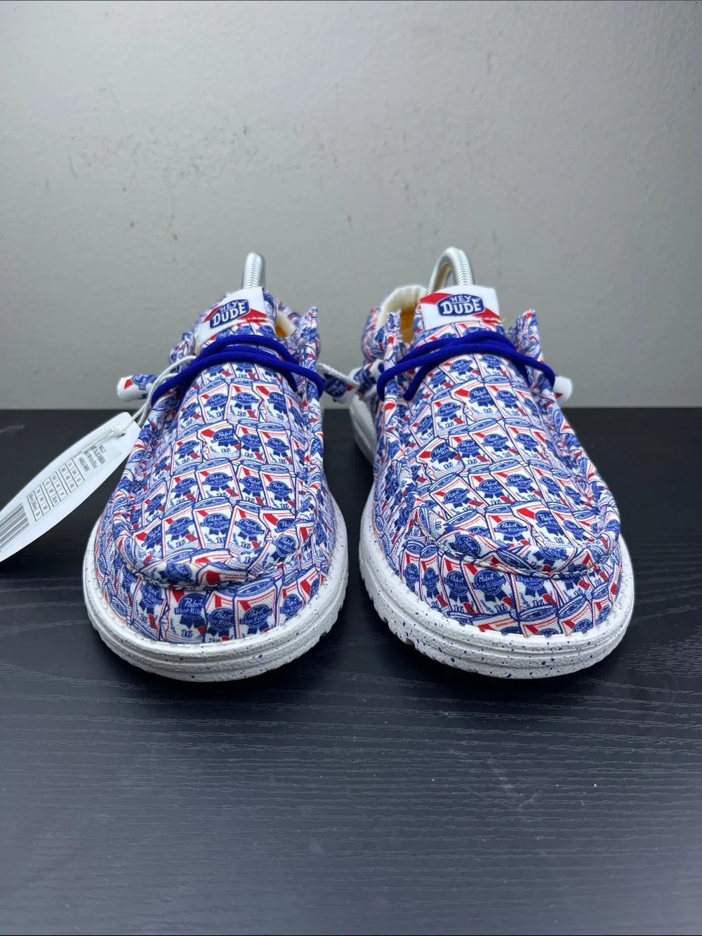 Hey Dude Wally Pabst Men's Sz 8 Red White Blue Slip On Casual Shoes